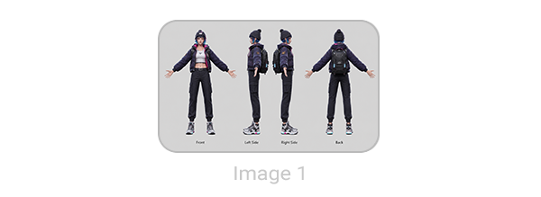 Hair, clothing and accessory reference images