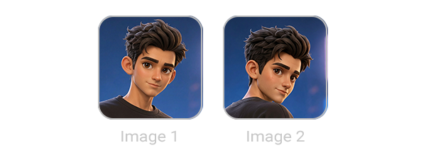 Character reference images for head sheet