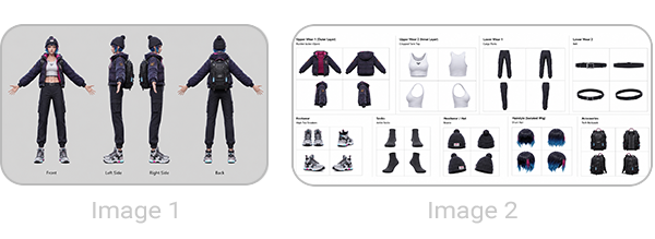 Wearable item reference images