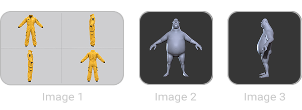 Outfit and base character reference images